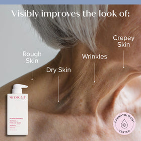 Détails de la texture de la crème hydratante Medix 5.5