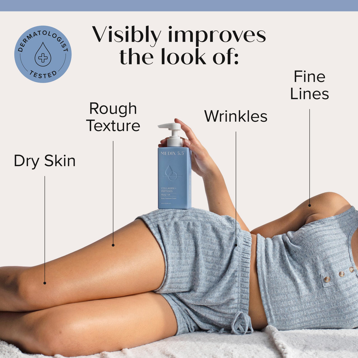 Détails de la texture de la crème Medix 5.5