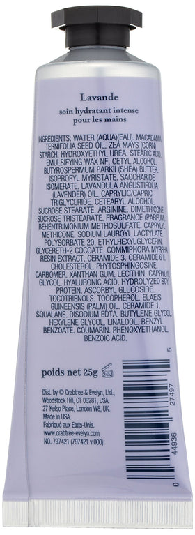 Détails de la texture de la crème pour les mains Crabtree & Evelyn Ultra-Hydratante Lavande