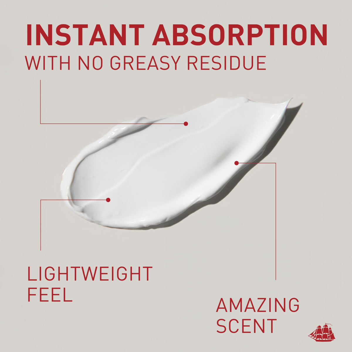 Détails de la texture de la lotion hydratante Old Spice