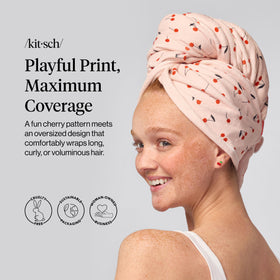 Détails de la texture de la serviette de cheveux Kitsch XL