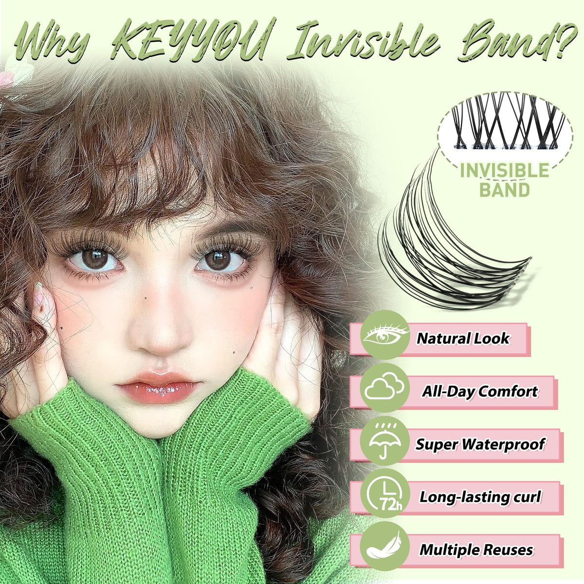 Détails de la texture des cils KEYYOU C Curl