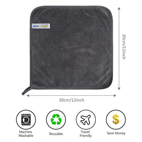 Détails de la texture douce de la serviette en microfibre SINLAND
