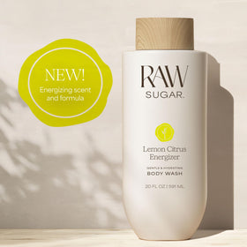 Détails de la texture du gel douche au citron RAW SUGAR