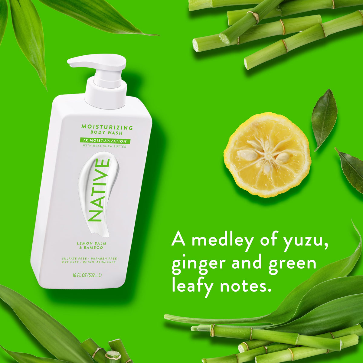Détails de la texture du gel douche Native