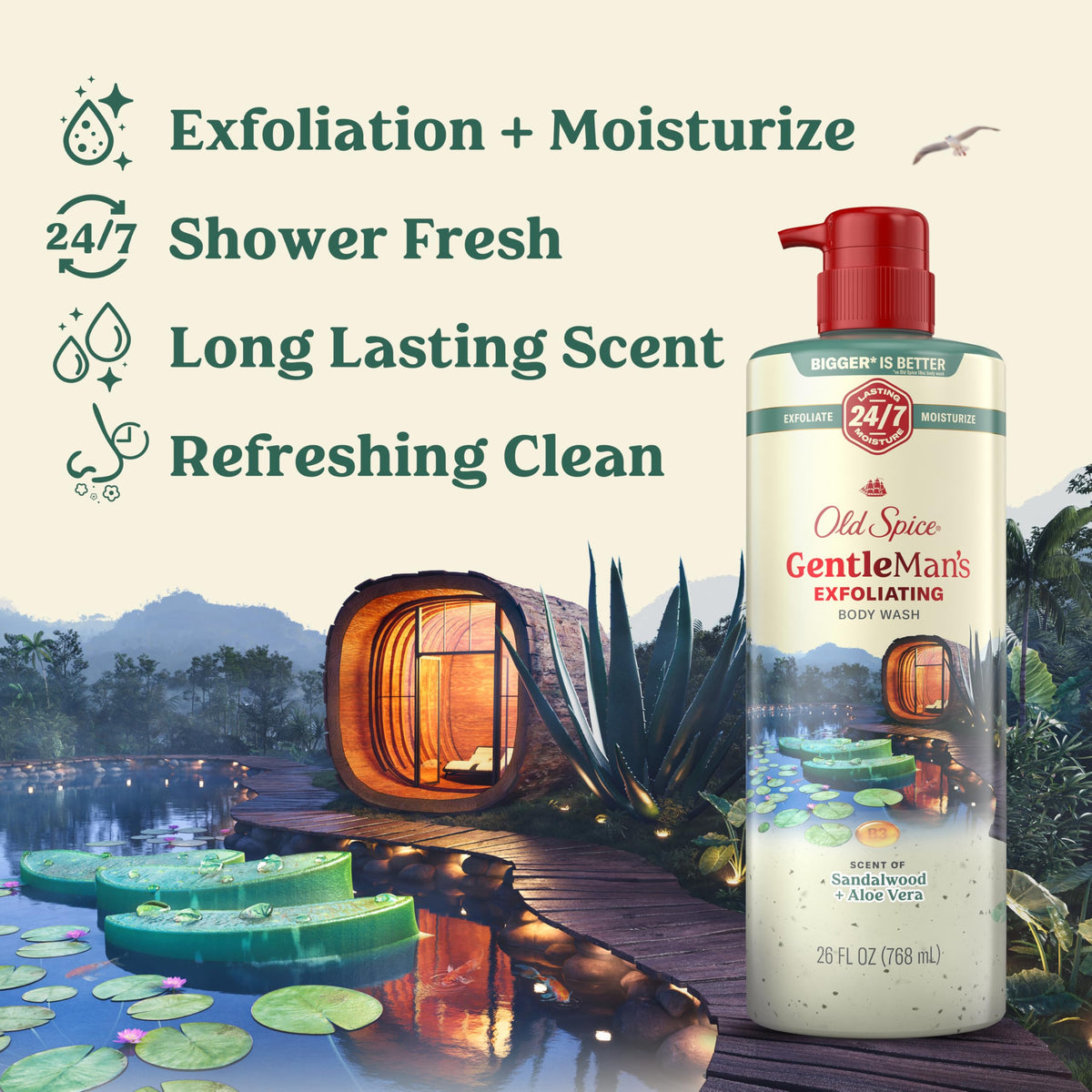 Détails de la texture du Gel Douche Old Spice GentleMan's Blend
