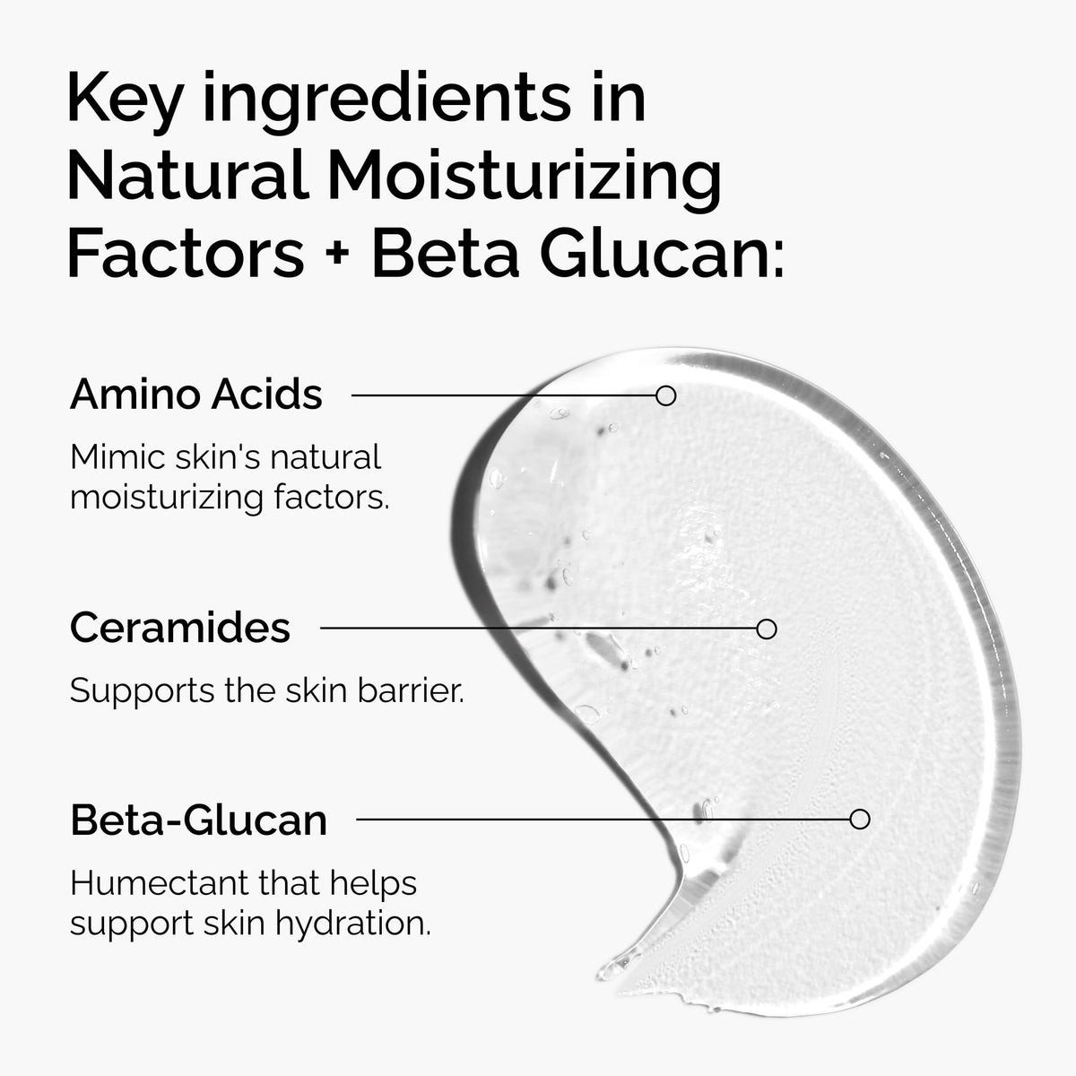 Détails de la texture du gel hydratant The Ordinary