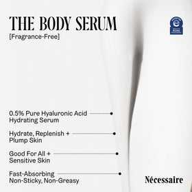 Détails de la texture du sérum corporel Nécessaire
