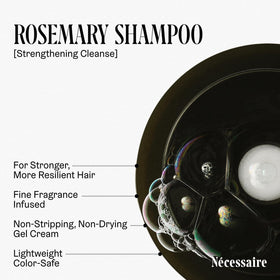 Détails de la texture du shampooing Romarin Nécessaire