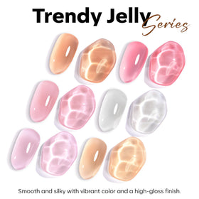 Détails de la texture du vernis à ongles gel Jelly Brown Tea