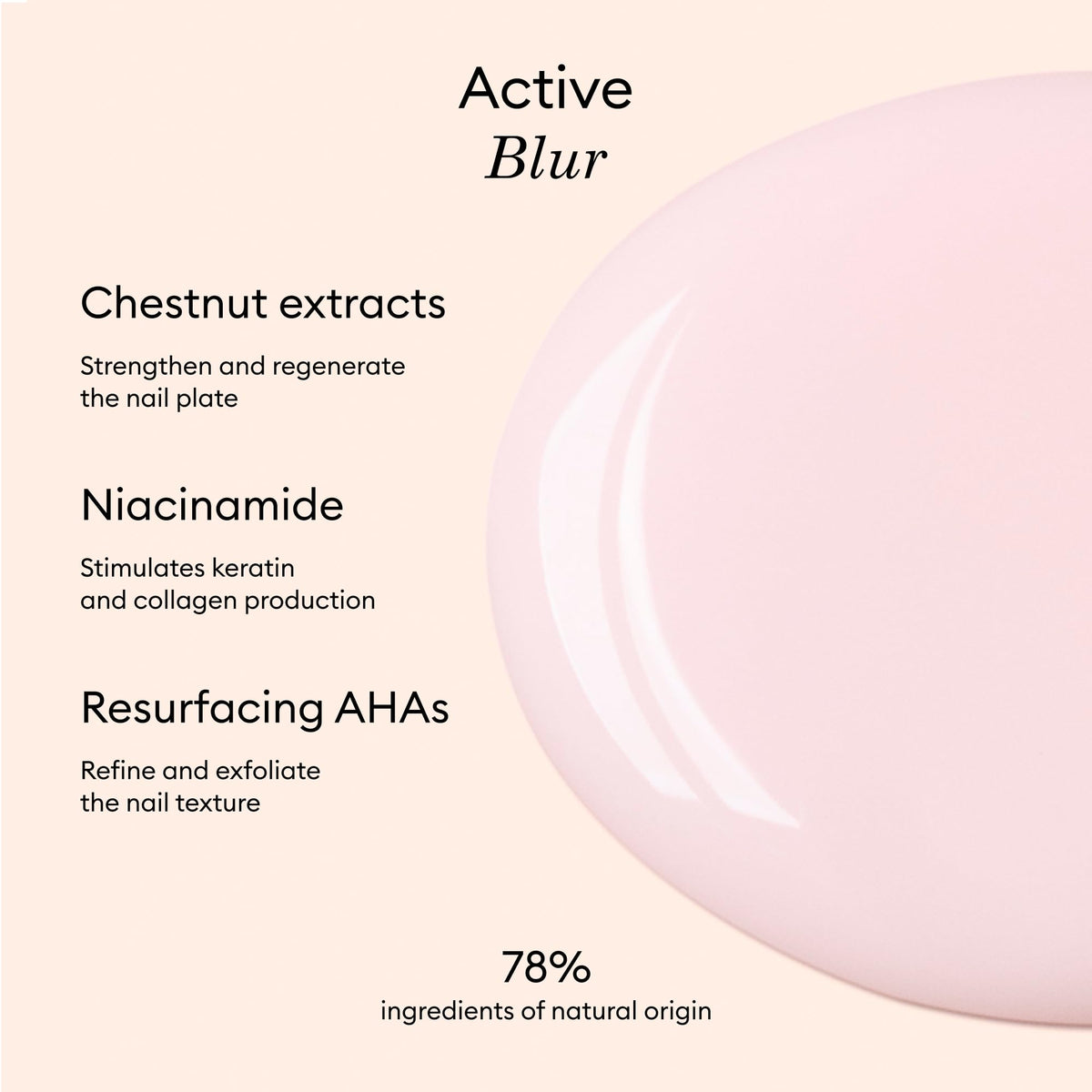 Détails de la texture du vernis Manucurist Active Blur