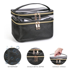 Détails de la texture en PVC et tissu nylon de la trousse