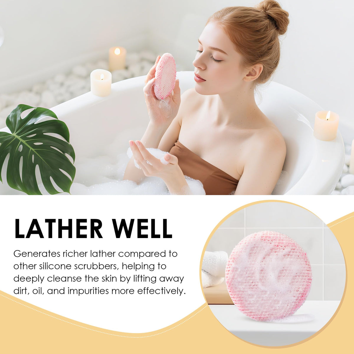 Détails de la texture en silicone du gant INNERNEED