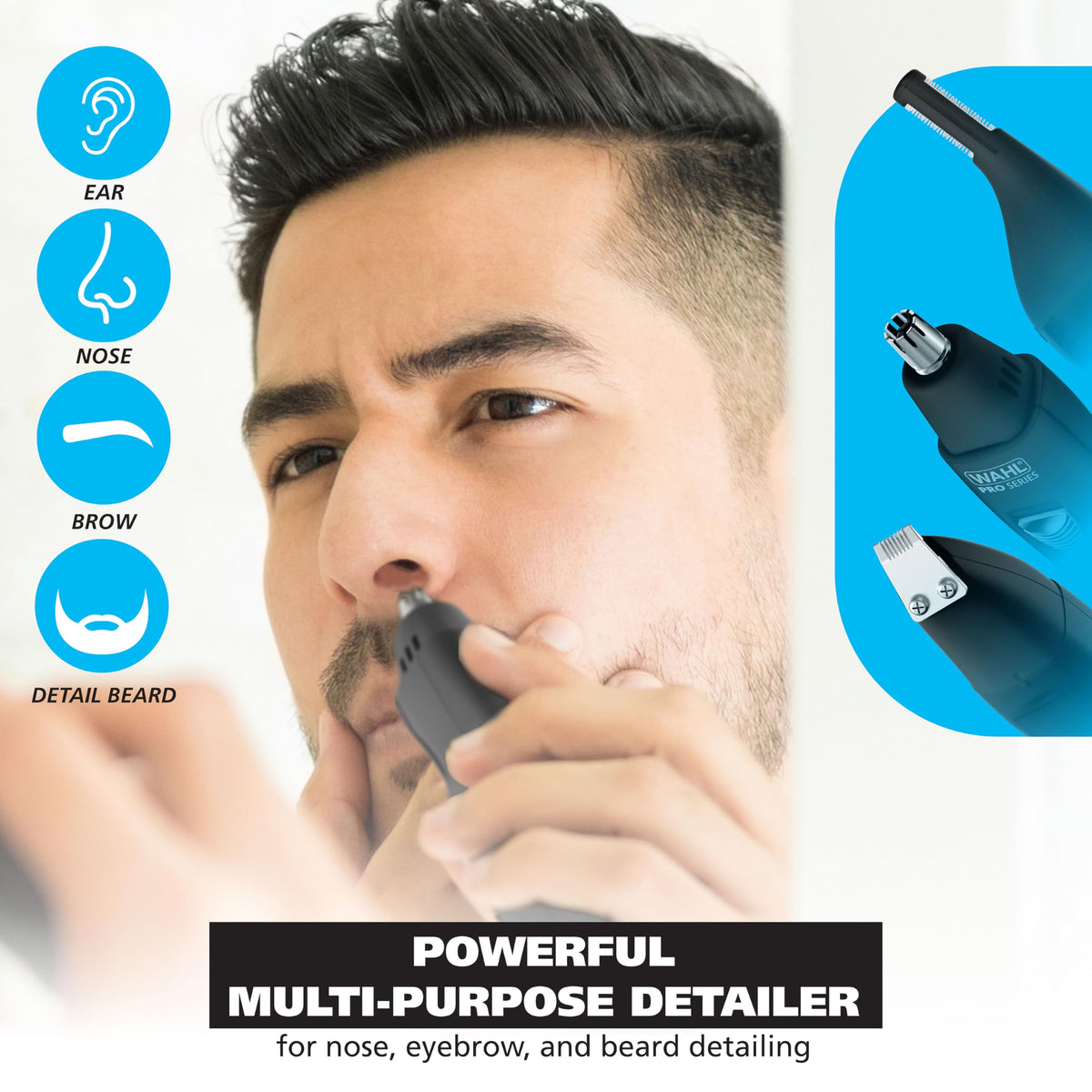 Détails de la tondeuse Wahl avec embouts interchangeables