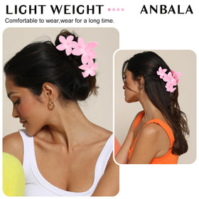Détails des ANBALA Clips à Cheveux Fleurs Roses