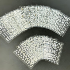 Détails des autocollants d'art de ongles argentés SPLOCUDU