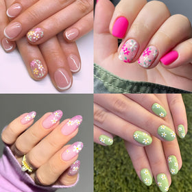 Détails des autocollants d'ongles SPLOCUDU avec cœur et fleurs
