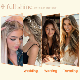 Détails des bandes adhésives des Extensions Full Shine