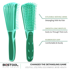 Détails des bras flexibles de la brosse démêlante BESTOOL