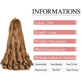 Détails des cheveux bouclés Luoyudu en fibre synthétique