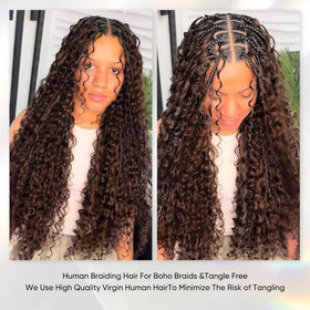 Détails des cheveux bouclés OKVOKV avec brillance