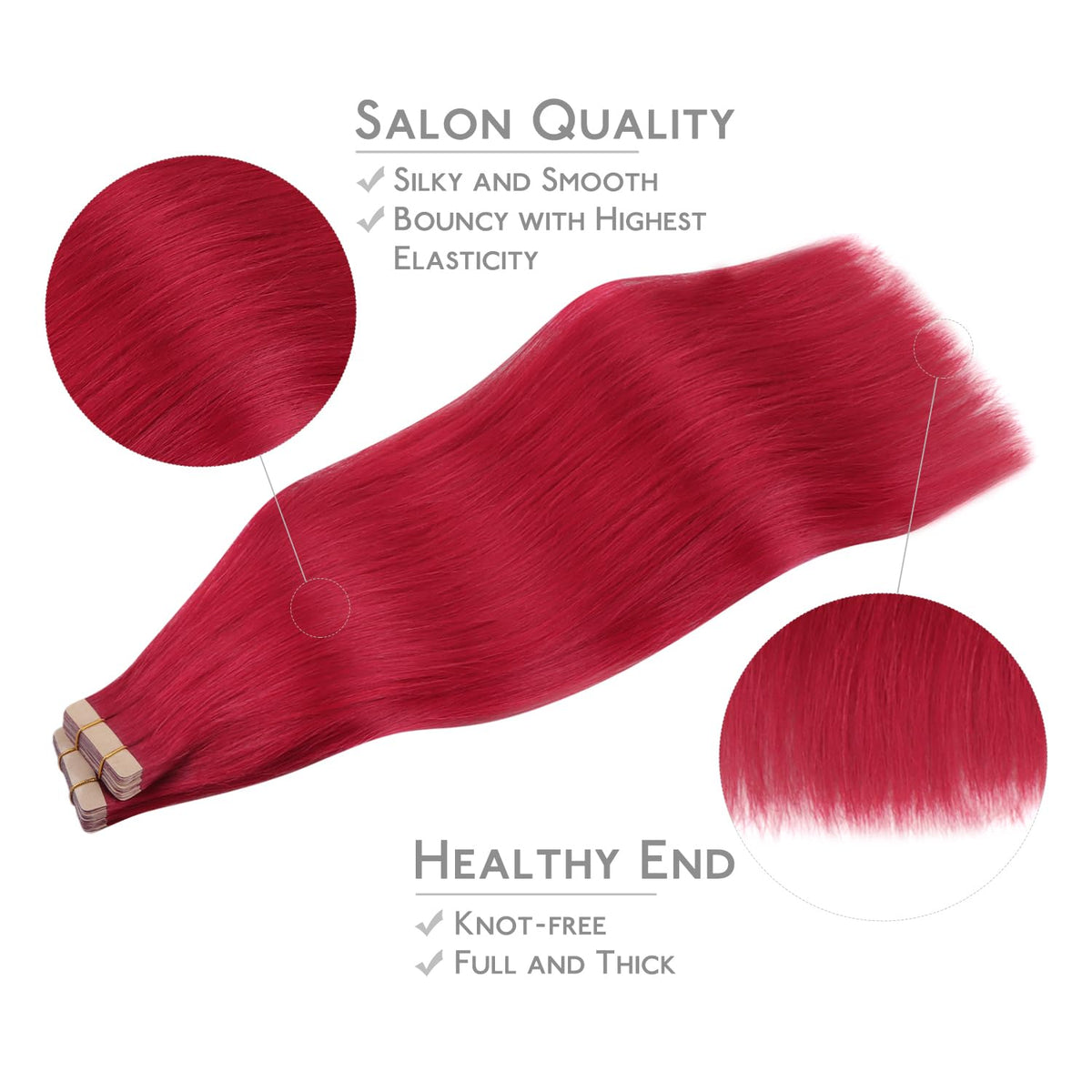Détails des cheveux Remy dans les extensions capillaires Wennalife