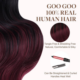 Détails des cheveux Remy des extensions GOO GOO