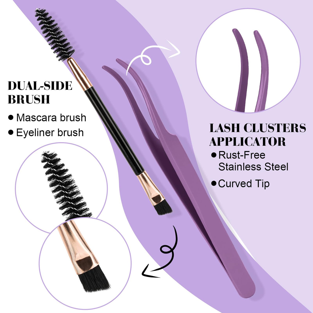 Détails des cils B&Qaugen avec texture douce