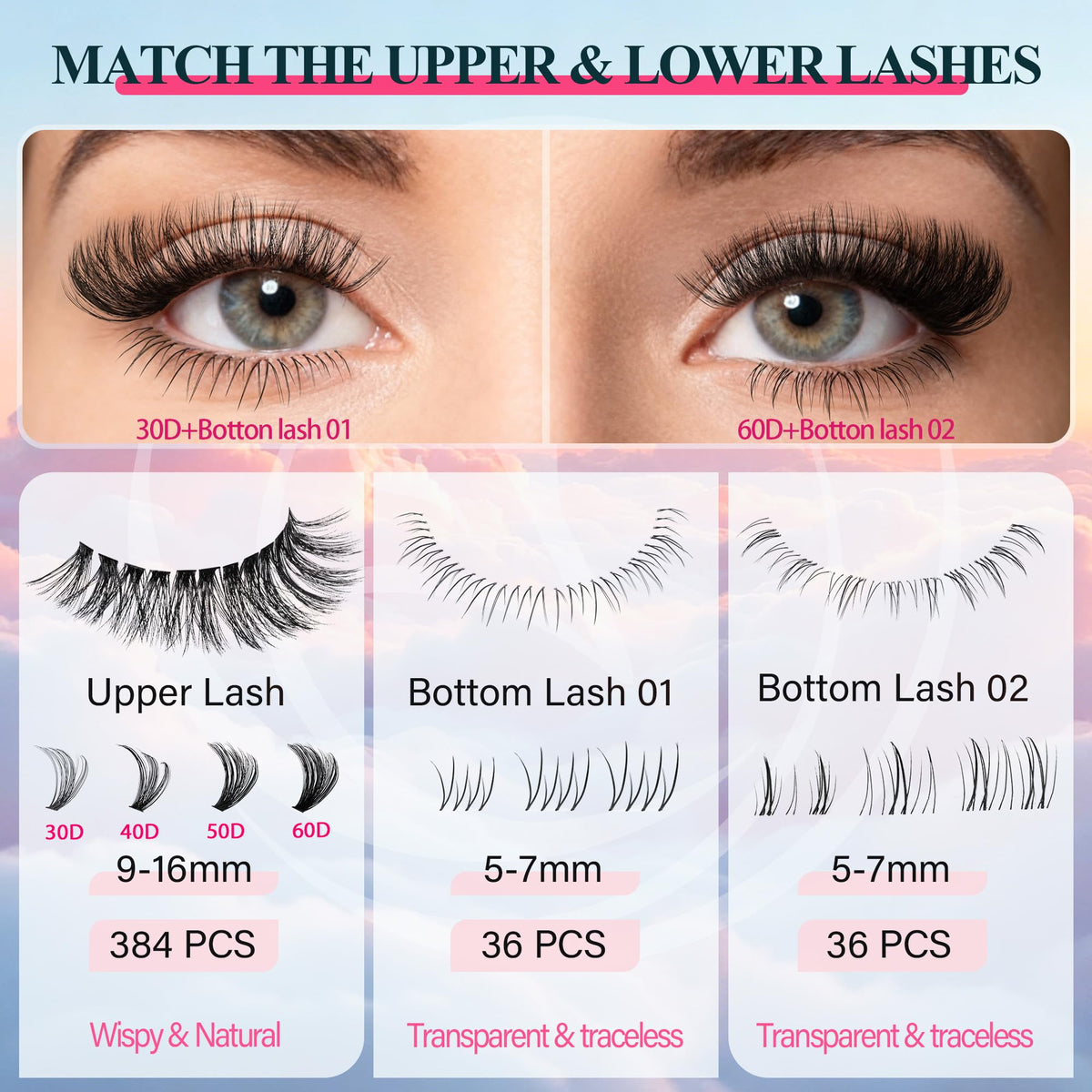 Détails des cils CCODDY avec bandes de 0,07 mm