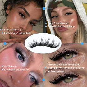Détails des cils Eefofnn montrant la texture légère et naturelle
