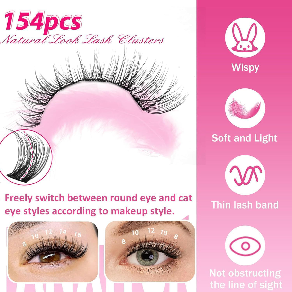 Détails des cils en D Curl du Kit de Cils FANXITON