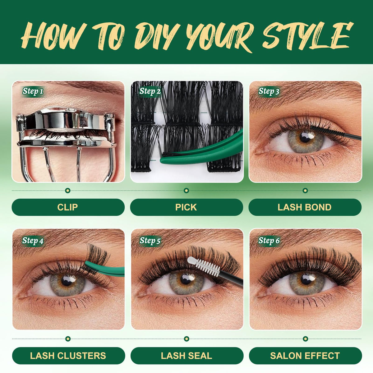 Détails des cils en grappes KEYYOU D Curl 14mm