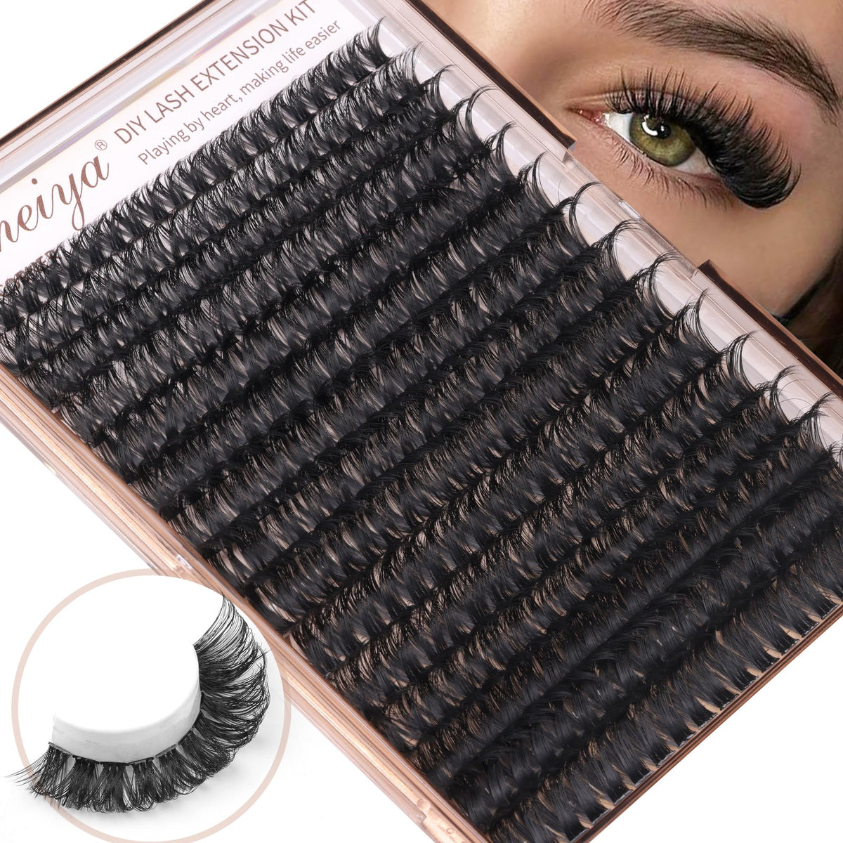 Détails des cils Geeneiya avec bande plus large