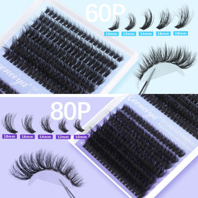 Détails des cils individuels du kit Geeneiya