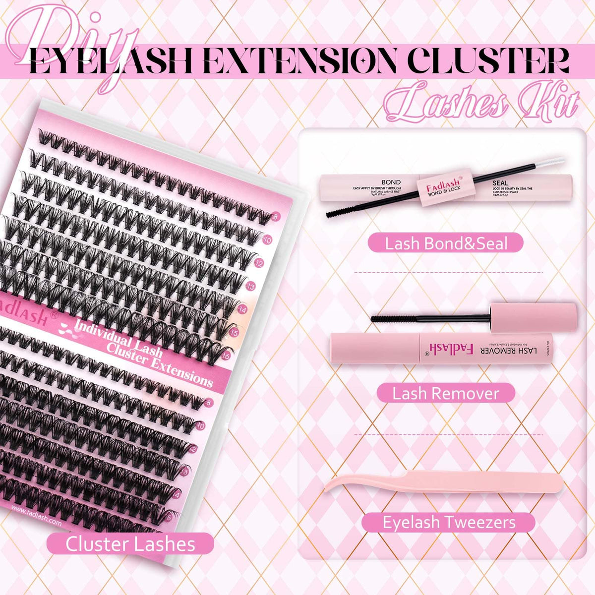Détails des cils individuels FADLASH 30D+40D D Curl