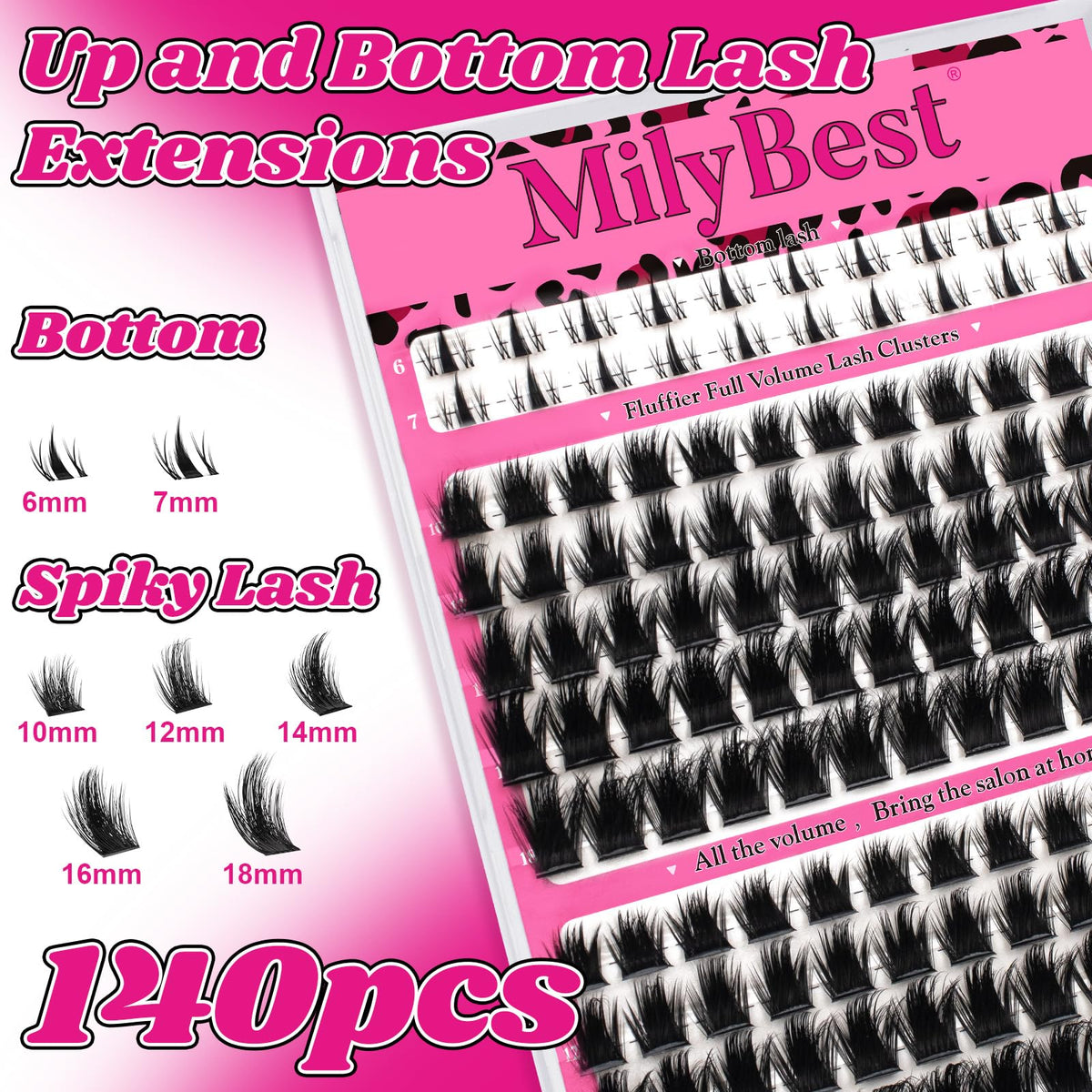 Détails des cils inférieurs spiky MilyBest