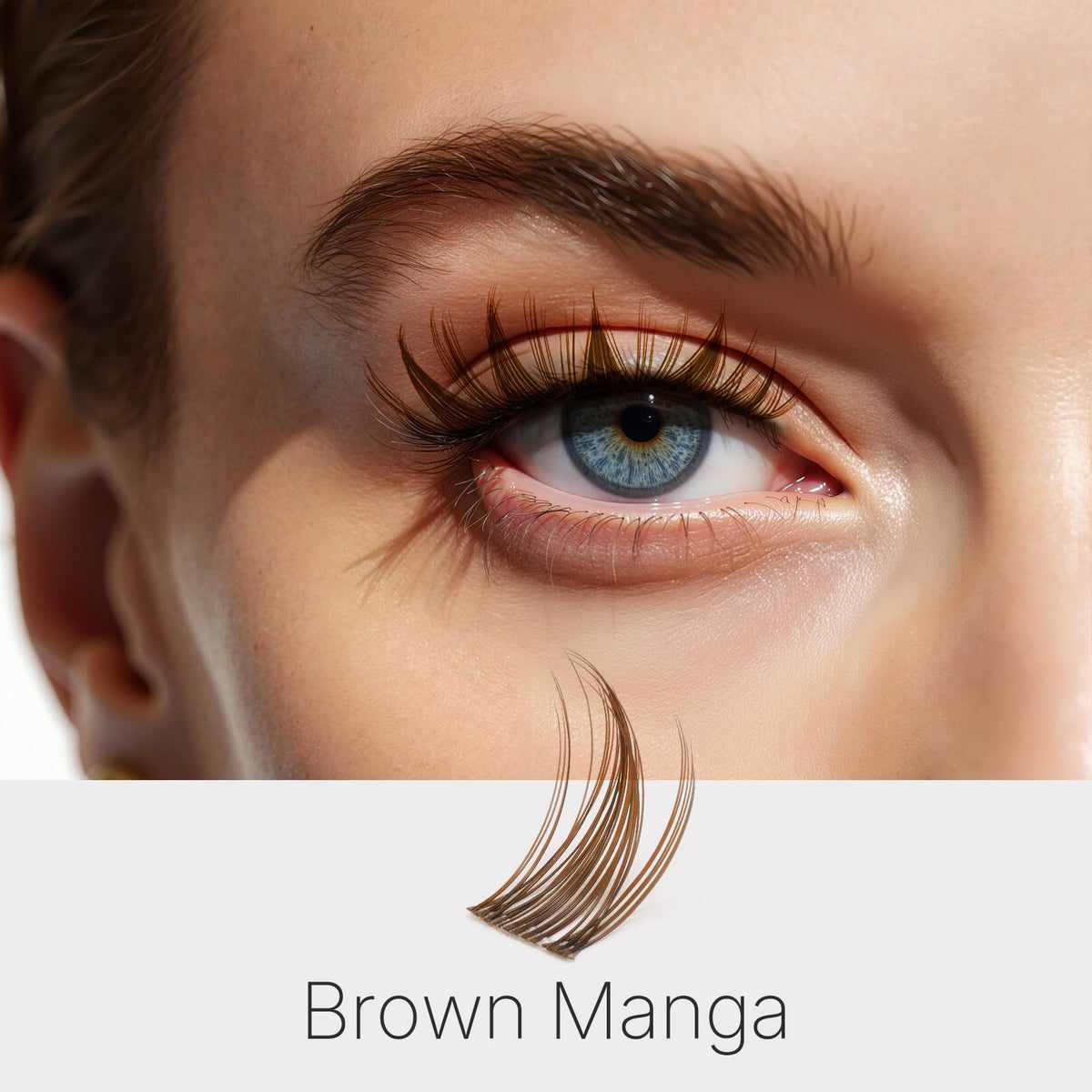 Détails des cils Manga Marron VEYESBEAUTY sur plateau