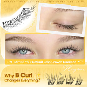Détails des cils Mavphnee avec bande transparente