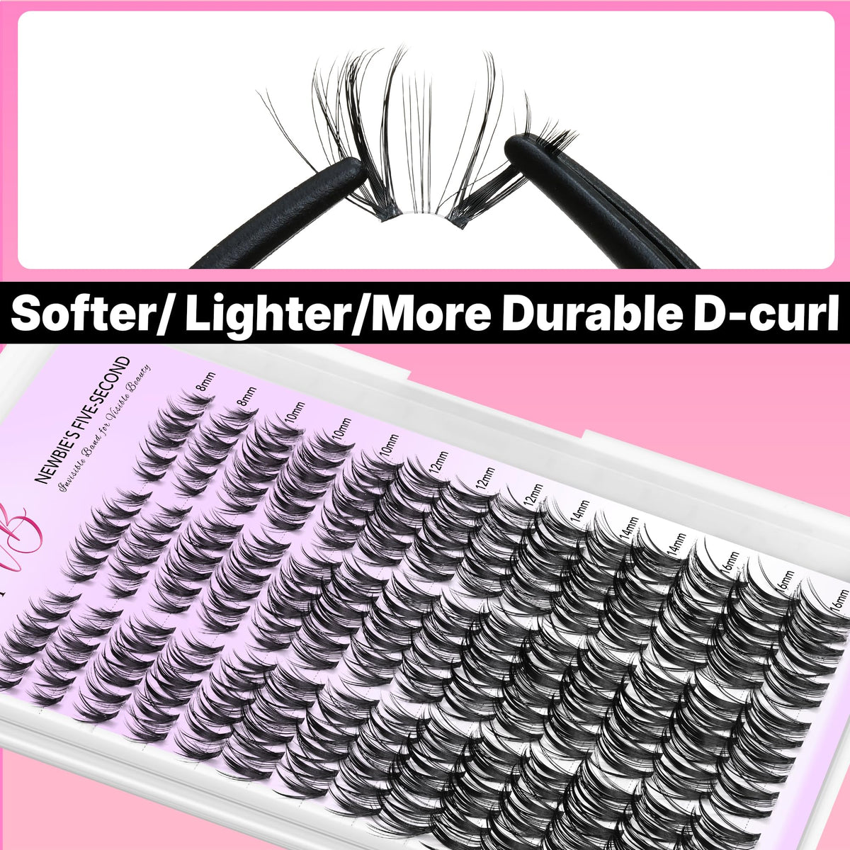 Détails des cils VEYESBEAUTY montrant la texture des fibres