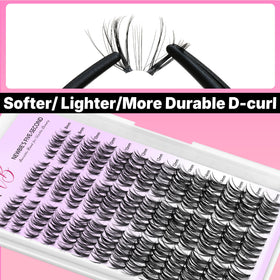 Détails des cils VEYESBEAUTY montrant la texture des fibres