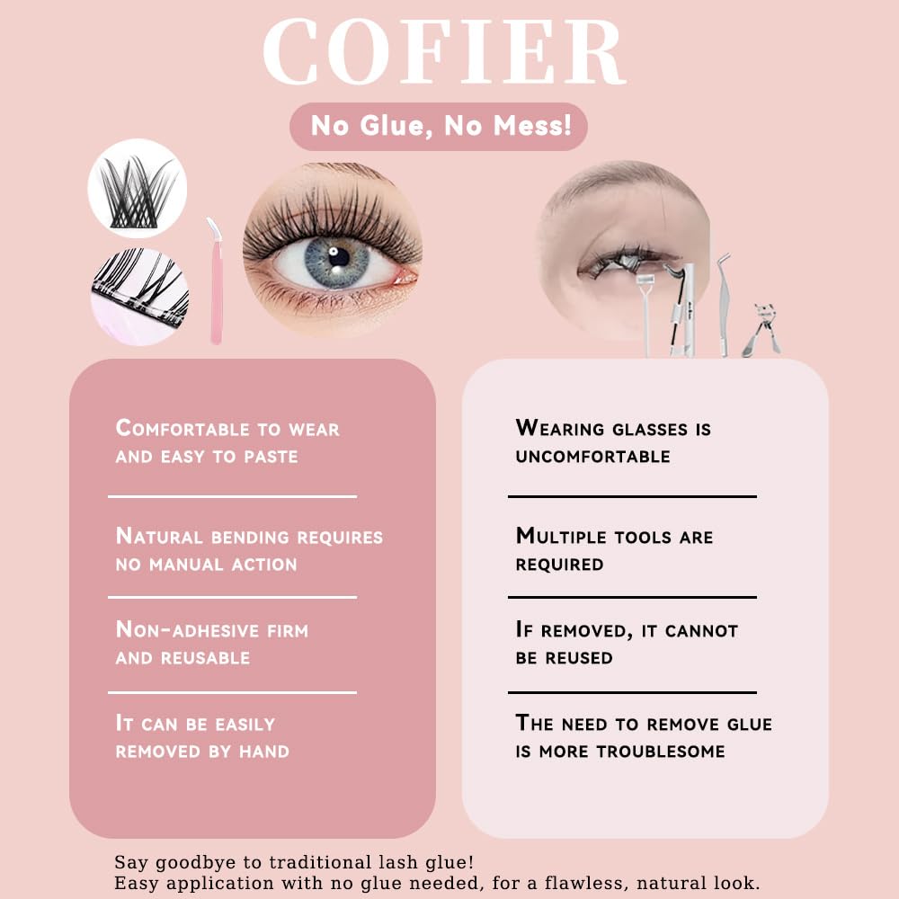 Détails des cils Wispy avec instructions d'application