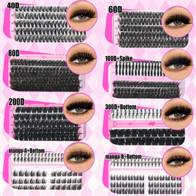 Détails des cils YIDUO avec colle et outils d'application