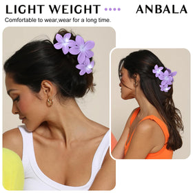 Détails des clips à cheveux ANBALA violet, prise ferme