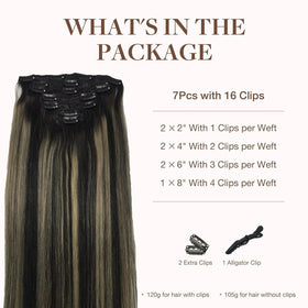 Détails des clips des extensions capillaires GOO GOO