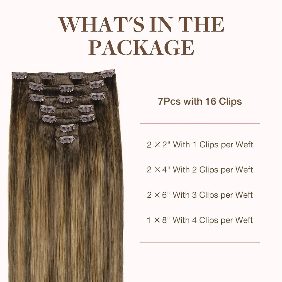Détails des clips des extensions capillaires GOO GOO