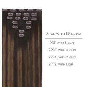 Détails des clips des extensions capillaires Wennalife, vue rapprochée