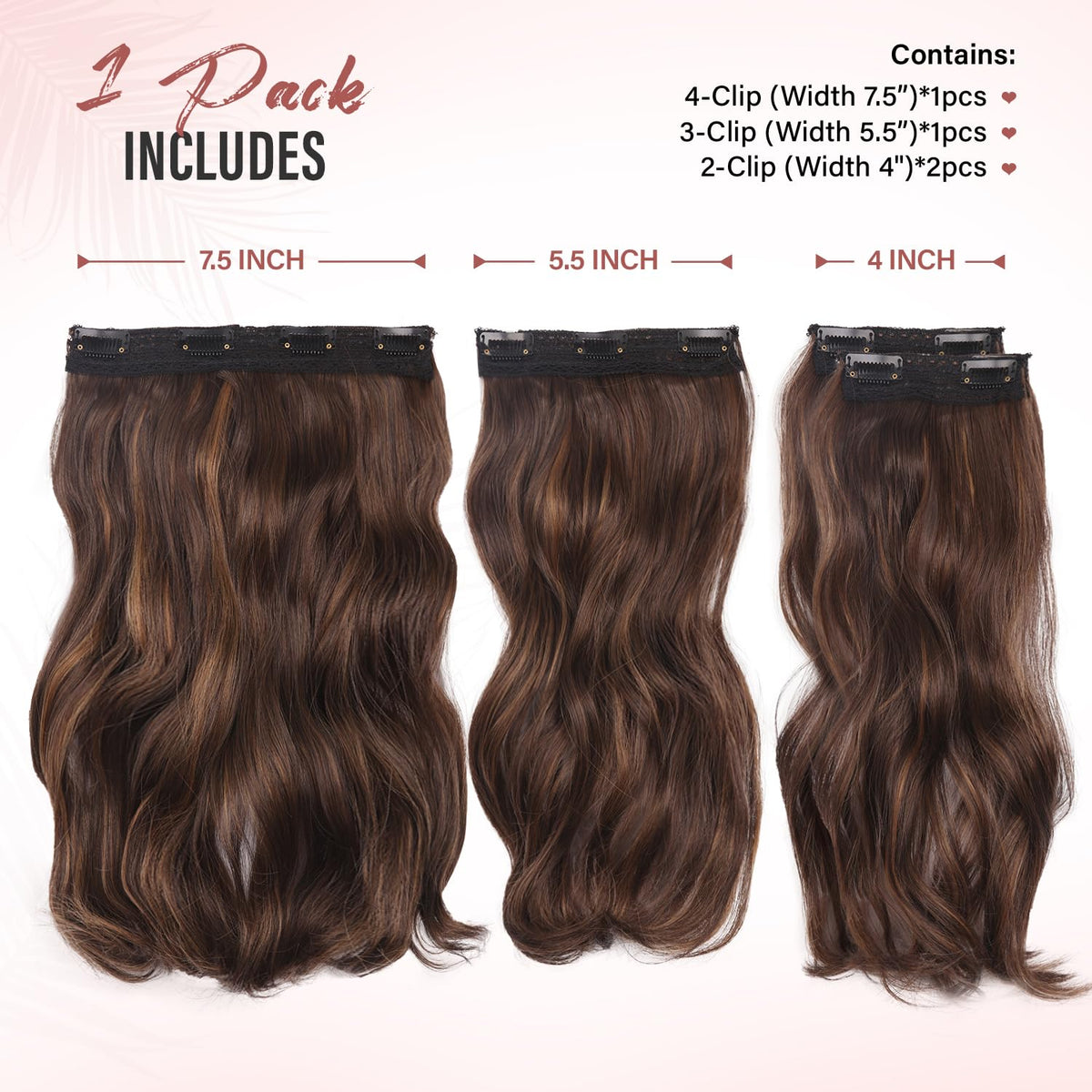Détails des clips des extensions capillaires ZQIAN BEAUTY