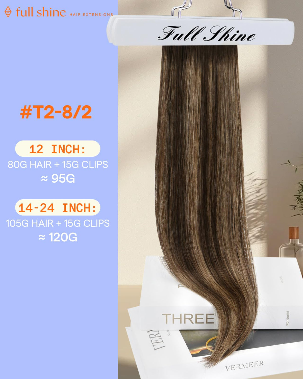 Détails des clips des extensions cheveux clip-in Full Shine