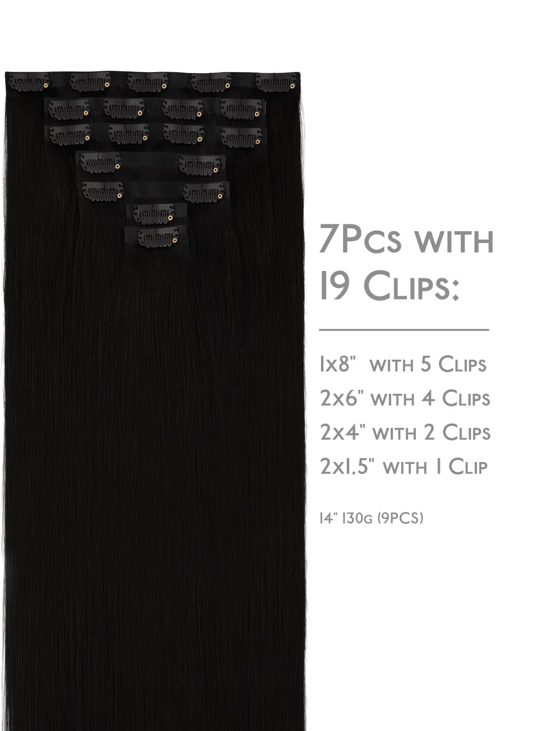 Détails des clips des extensions cheveux Wennalife