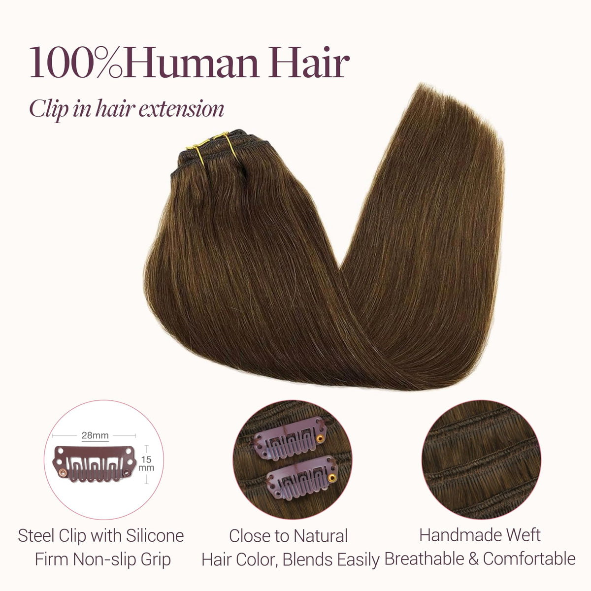 Détails des clips des extensions de cheveux GOO GOO